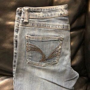 denim blue jeans size 7L. Boot cut bottoms